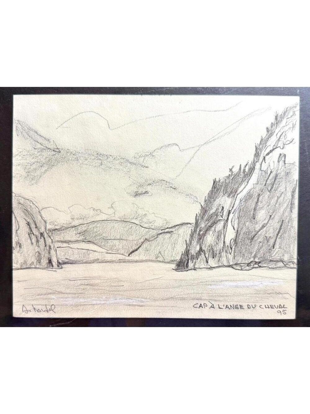 Quebec ART – Original Alain Nantel – Cap à l’Anse du Cheval 1995 - Graphite